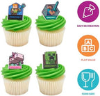 24 pack Minecraft themed cake decorations for parties