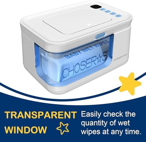 ChoserStar heated diaper wipe heater with lid open
