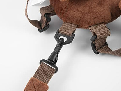 Side profile of Berhapy toddler safety backpack showing storage capacity