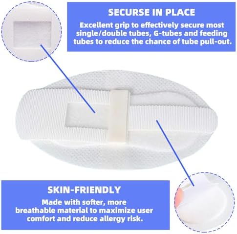 Breathable fabric adhesive patch for feeding tubes