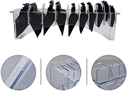 Close up look at the humanized separation partitions inside the Taidda professional haircutting tray