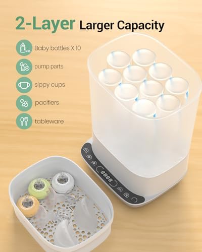 Side profile of Hauture bottle dryer for nursery
