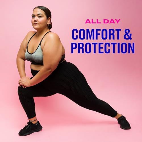 Imported Carefree pads for women showing 8 hour protection claim