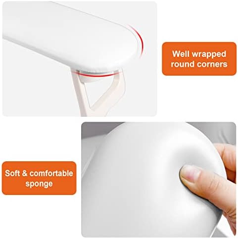 Top view of white PU leather nail art support pillow