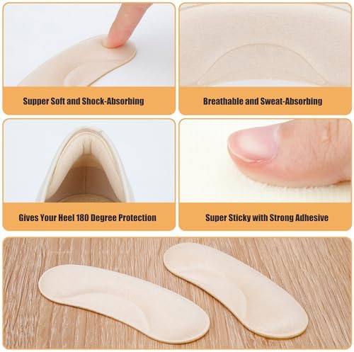 Memory foam shoe inserts for half size reduction in loose loafers