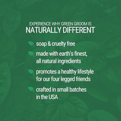 Biodegradable soap free dog shampoo for sensitive skin and coats.