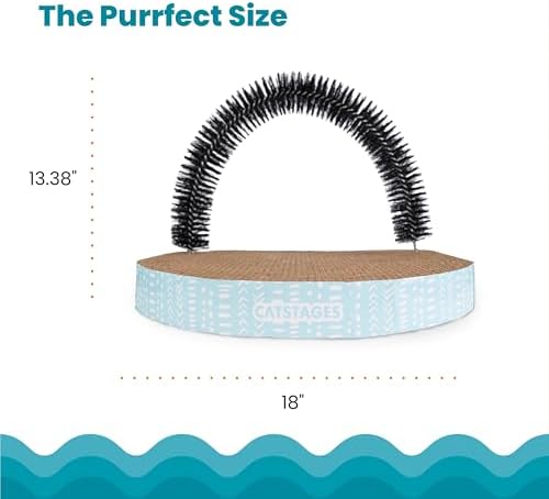 Catstages cat scratcher angled view showing bristles