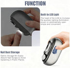 Top view of Ggleerite electric nail clipper with ergonomic grip