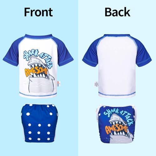 Back view of Alvababy adjustable reusable swim diaper