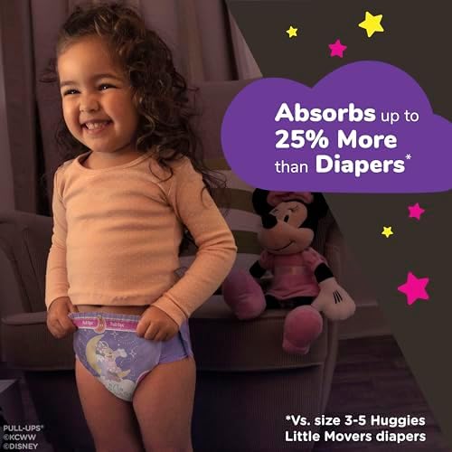 Fifty-two count pack of authentic USA imported overnight training pants for girls