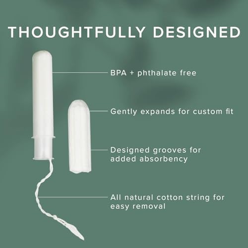 Eco-friendly GMO-free cotton tampons 16 count box