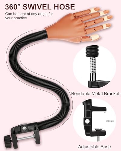 Difenni practice hand attached to table with clamp