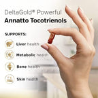 Sunergetic deltagold annatto extract capsules close up