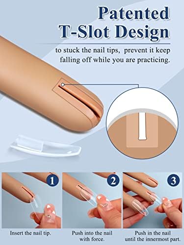 XL ballerina shaped nail tips for nail art salon practice