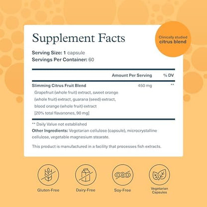 Youtheory slimming citrus fruit allergen free certification seals on packaging