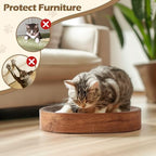 ComSaf cat furniture protector setup in a modern living room preventing curtain damage