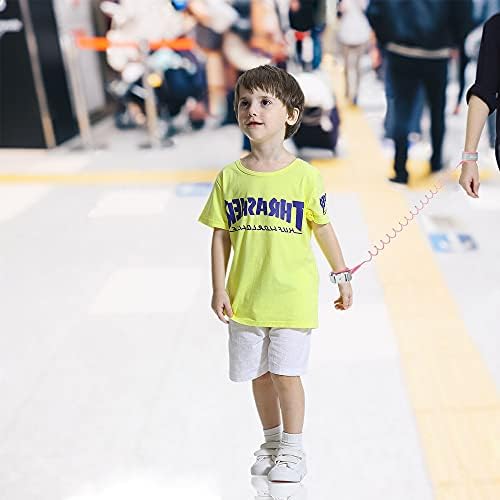 Parent and child using Blisstime safety leash in a crowded area