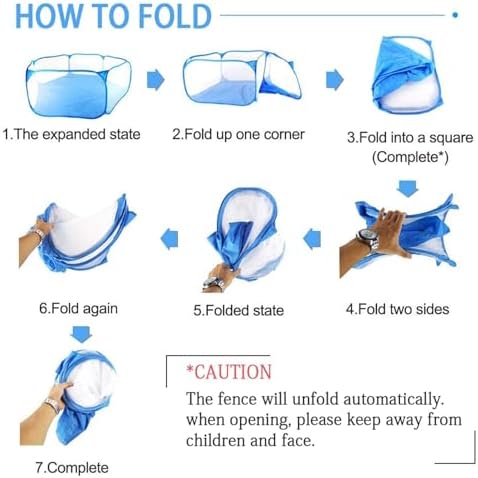 Hamster Playpen Guinea Pig Playpen Bunny Breathable & Transparent Playpen with Mat for Chinchilla Hedgehog Rat Foldable and Easy to Carry - Image 5