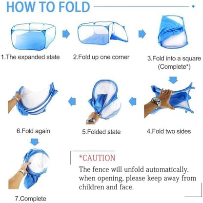 Hamster Playpen Guinea Pig Playpen Bunny Breathable & Transparent Playpen with Mat for Chinchilla Hedgehog Rat Foldable and Easy to Carry - Image 5