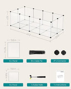 Songmics white pet playpen packaging contents