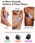 MANSPOT personal care shaving set unboxed showing the trimmer body and grooming accessories.
