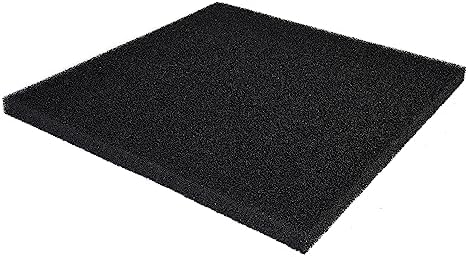 Durable black aquarium filter sponge being rinsed for reusable fish tank maintenance.