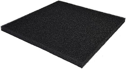 Durable black aquarium filter sponge being rinsed for reusable fish tank maintenance.