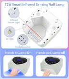 HUGMAPLE LED nail dryer heart-shaped touch screen display