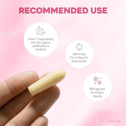 Mother's Dose 10mg hyaluronic acid inserts for hormone free feminine hydration