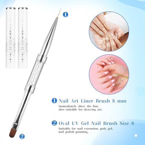 Fine liner brush side of JJUNW gel nail tool