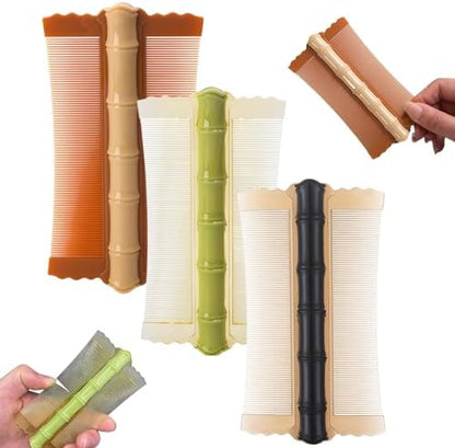 Durable plastic double sided lice removal tool for children and adults in assorted bright colors.