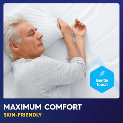 Water liquid absorption demonstration on the cotton feel top layer of the leakproof protective mattress underpad