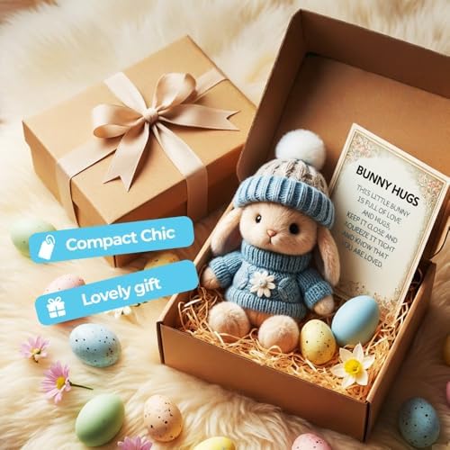 Hulezt pocket plush rabbit with inspirational card and decorative packaging