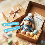 Hulezt pocket plush rabbit with inspirational card and decorative packaging