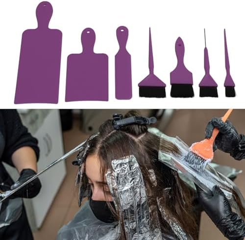 Salon-quality balayage board and hair dye applicator brushes