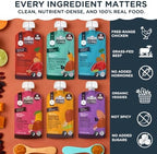 Healthy chicken and beef meat pouches for infants