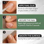IBD resin bottle shown beside repaired natural nails