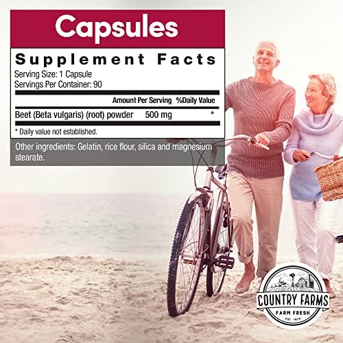 Country Farms Bountiful Beets bottle showing nutritional benefits