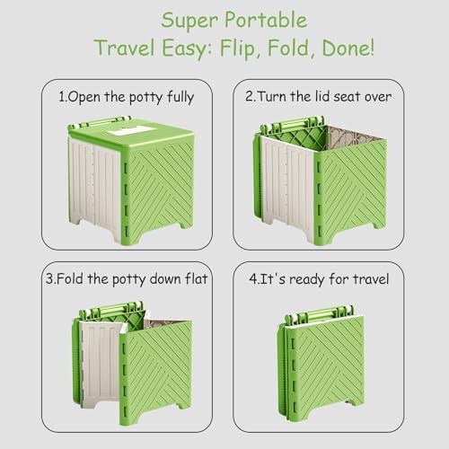Rhastex foldable potty chair in travel pouch