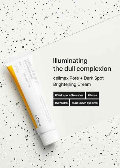 Lightweight texture of Celimax pore minimizing and dark spot reduction cream being applied to skin.