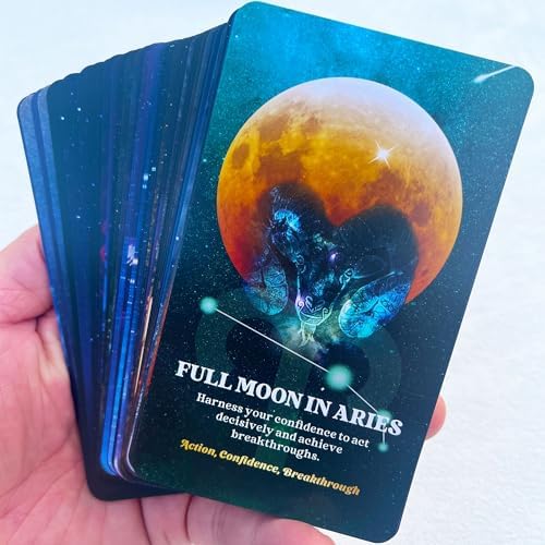 Close up of mystical zodiac sign card from soulme deck