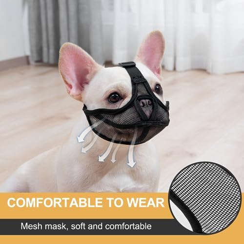 OHCOZZY premium nylon mesh anti biting dog muzzle texture details