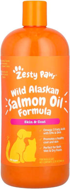 Zesty Paws Wild Alaskan Omega-3 Blend Pollock + Salmon Oil for Dogs and Cats- Skin and Coat Support, Omega 3 Supplement for Pets, 8.5oz - Image 10