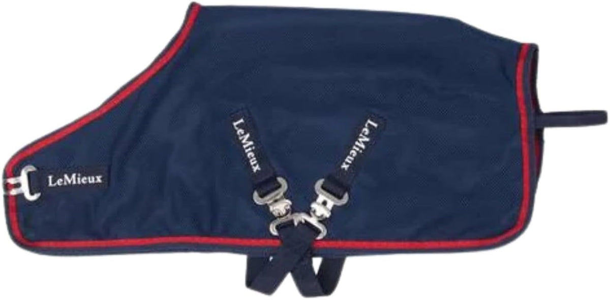 LeMieux Toy Pony Mesh Cooler Navy front view premium miniature equestrian toy rug