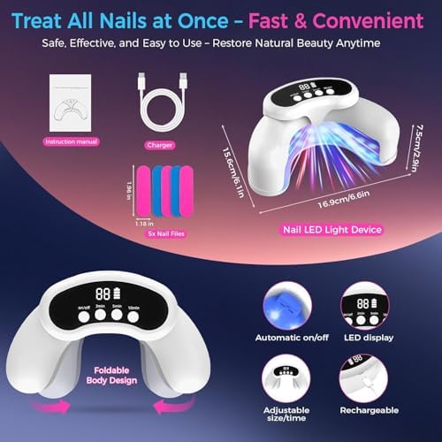 Side view of OMNIGAG compact nail fungus treatment device for home use
