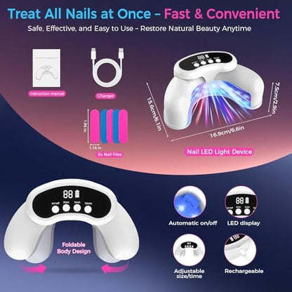 Side view of OMNIGAG compact nail fungus treatment device for home use