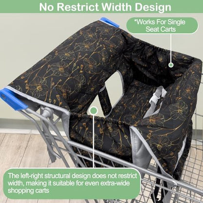 ICOPUCA two in one baby seat cushion installed on a restaurant high chair