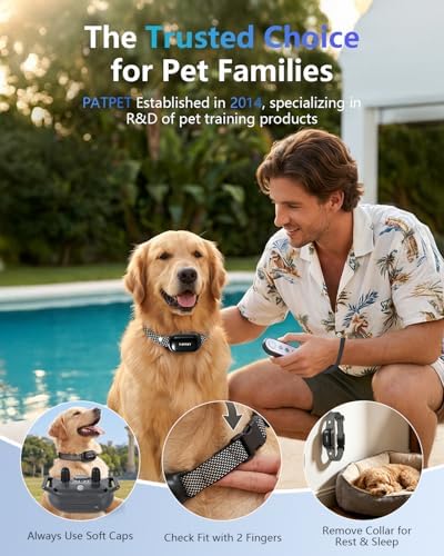 Patpet dog training collar packaging and included accessories
