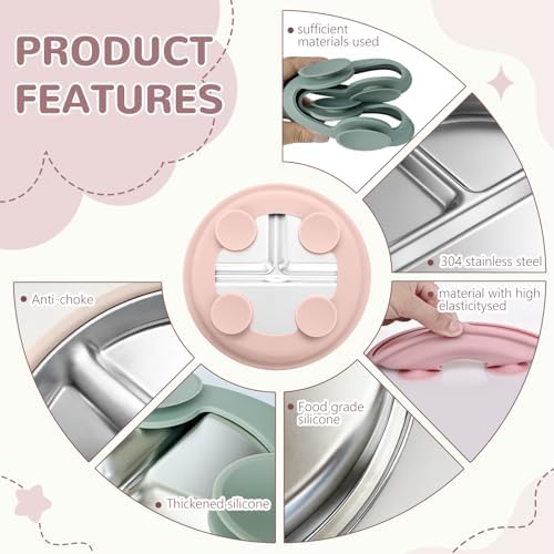Spmktqk toddler feeding plate on highchair tray