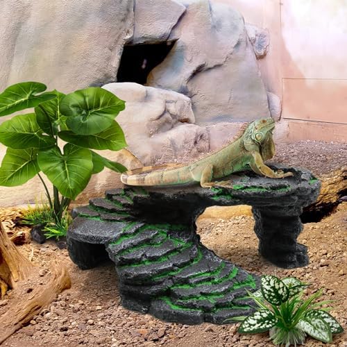Two piece set of Moonorange reptile artificial climbing vines and foliage for reptile enclosures.